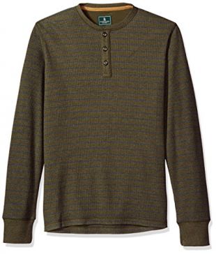 slim fit Essentials con collo Henley maglietta a maniche lunghe da uomo