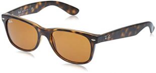 Ray-Ban Unisex-Adults New Wayfarer Ray-Ban New Wayfarer, RB 2132 55 710, Tortoise, (Brown B-15),55 mm