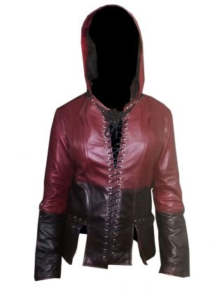 Thea Queen battleframe Red Arsenal ARROW SAISON 4 en Cuir Véritable Veste