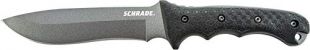 Schrade SCHF9 12.1in High Carbon Steel Fixed Blade Knife with 6.4in Kukri Point Blade and TPE Handle for Outdoor Survival, Camping and Bushcraft