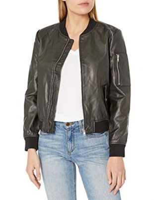 BB Dakota - BB Dakota Women's Braver Fauz Leather Bomber