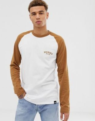 Dickies t-shirt style baseball à manches longues marron