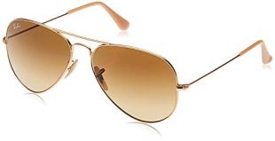 Ray-Ban Men's Aviator Large Metal Aviator Sunglasses, Gold (gold Brown 112/85, Gläser: Brown Course Light)