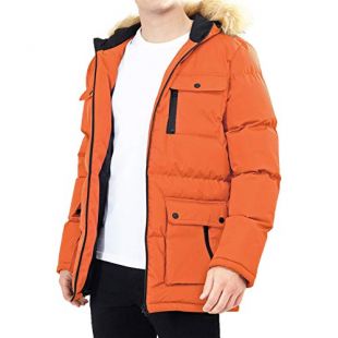 Brave Soul Herren Jacke Orange Orange Gr. L, Orange