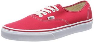 Vans Authentic, Zapatillas de Tela Unisex, Rojo (Red), 34.5 EU