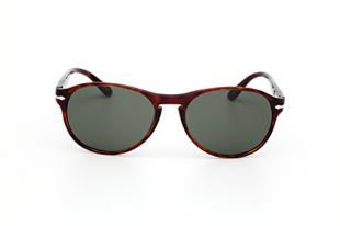 Men's 0PO2931S Round Sunglasses, Havana Frame/Green Lens, one size