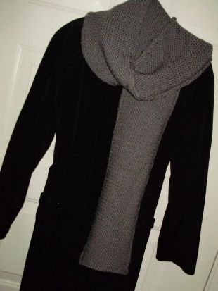 Médecin qui tricotés à la main « Les bonhommes de neige » Style point mousse acrylique gris écharpe écharpe 11ème docteur Matt Smith hommes Cosplay fait commande 2