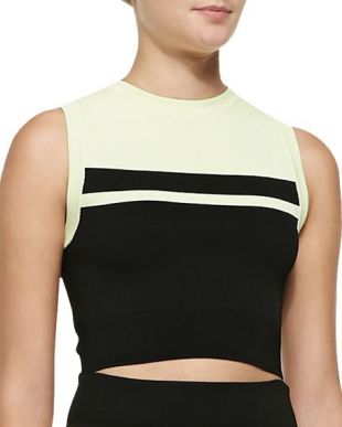 Cory Striped Knit Crop Top
