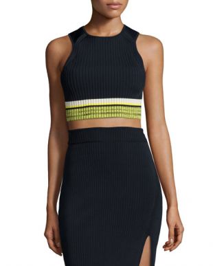 Sheridan Ribbed Sleeveless Crop Top