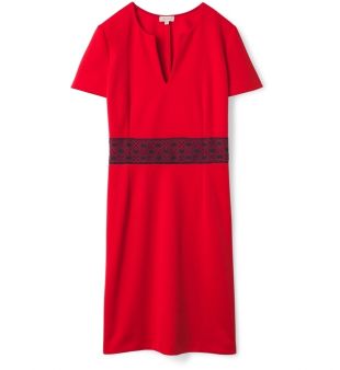 Robe droite manches courtes