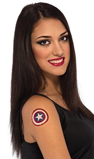 Rubie's L Captain America Marvel Tattoo Mädchen
