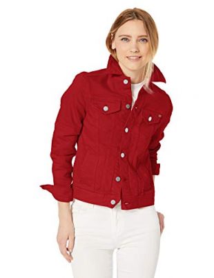 AG Adriano Goldschmied Women's MYA Jacket, 1 Year hi White Clever Red, Extra Small