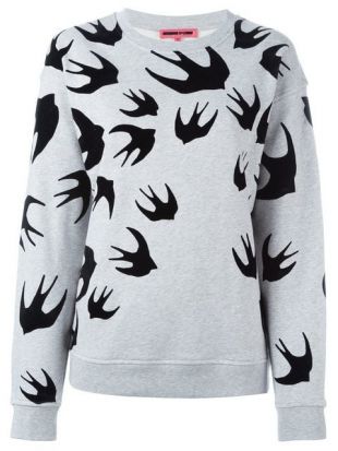 McQ Alexander Swallow Print Sweatshirt