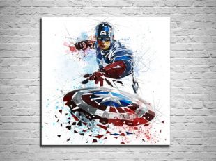 Toile Aquarelle Art Print, affiche de super héros, les garçons Room Decor, Marvel Comics, Art moderne abstrait mural, décoration d’intérieur