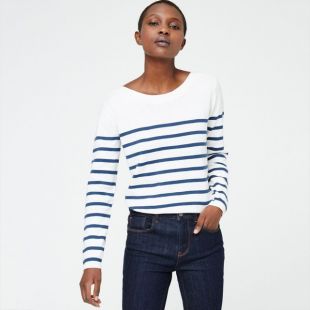 Pull en coton esprit marinière