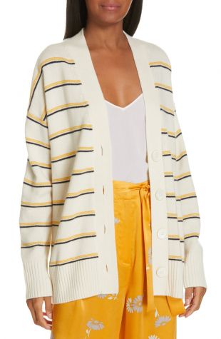 Elder Stripe Wool & Cashmere Cardigan