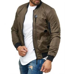 Blouson kaki homme double zip