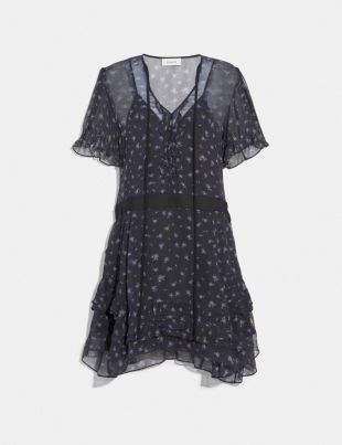 Coach Scattered Rose Print Dress