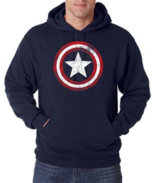 TRVPPY - Sweat Pull à Capuche, modèle Vintage Captain America - Homme, différentes Tailles et Couleurs