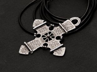 Croix copte éthiopienne, grande croix, ancienne Croix, Code : T17