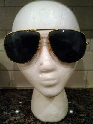 Véritable lunette de ton or Vtg Sport lunettes de soleil 1980 NWT