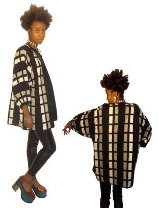 Vintage Yak Magik noir multi color Colorblock Patchwork armure à manches chauve souris Slouch ethnique Cardigan Cocoon Wrap veste déstructurés