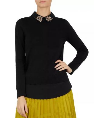 Ted Baker Moliiee Embellished-Collar Sweater