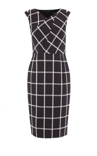 Windowpane Check Dress