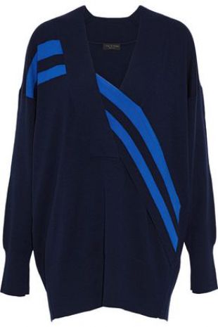 Grace V-Neck Long-Sleeve Wool With Stripes
