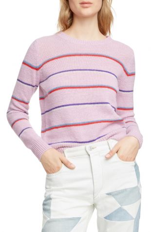 Etoile Isabel Marant Gian Striped Sweater in Lilac worn by Amy America Ferrera in Superstore S04E17 Spotern