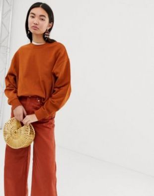 Weekday   Huge   Sweat shirt court   Rouille | ASOS