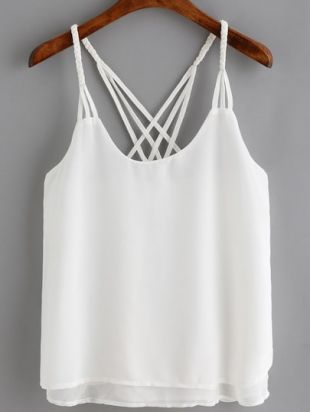 SheIn Top à bretelle décontracté  blanc