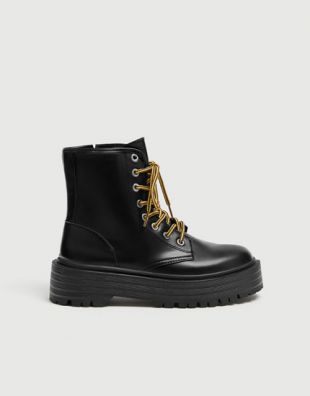 pullandbear - Bottes plateforme lacets pull&bear