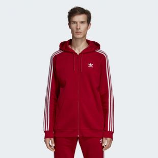Adidas Sweat shirt à capuche 3 Stripes rouge