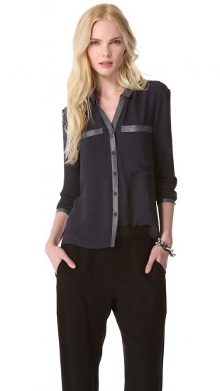 Soft Shroud Button Blouse