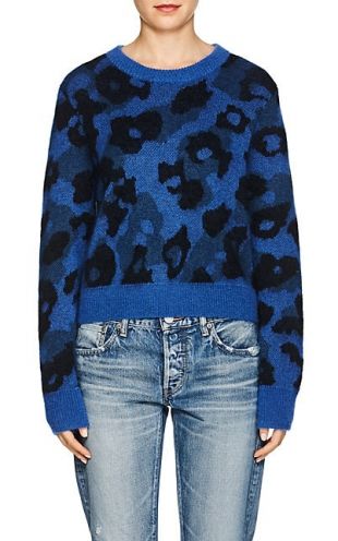 Rag & Bone Leopard Print Mohair Blend Sweater