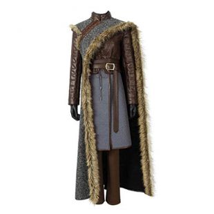 Terminal Women’s Costume for Arya Stark Cosplay Season 8 Halloween Uniform Custom Made Suit (Custom Made) Gray