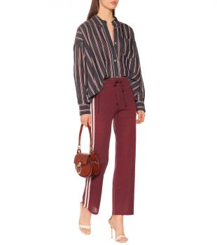 Chemise en coton, lin et soie mélangés