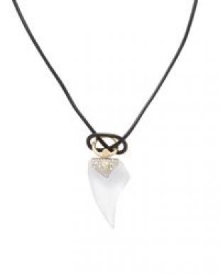 Lucite Encrusted Thorn Pendant Necklace