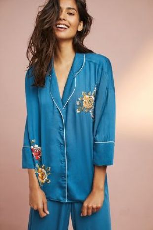 Floreat  Floral Embroidered Sleep Top