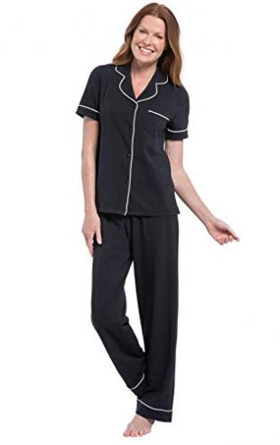 pajamagram - PajamaGram Pajama Set for Women - Black Pajamas for Women ...
