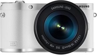 Samsung NX300M - Fotocamera di sistema compatta (20,3 Megapixel, zoom ottico 2x, schermo touch da 3,3" (8,4 cm), colore: Bianco