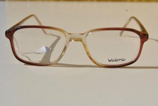 lunettes vintage hommes pour femmes cadres VALERIO 52 18 145 transparent et clair, marron miel neuf