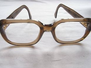 Rodenstock lunettes cadre Original à partir des années soixante fous Vintage lunettes Made in Germany Caramel Transparent forme carrée authentiques