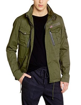 Schott Squad Military Jacket Green Size M