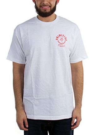 Primitive - - T-Shirt Big Coq pour Homme, Small, White