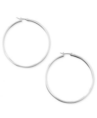 Earrings, Silver-Tone Hoop