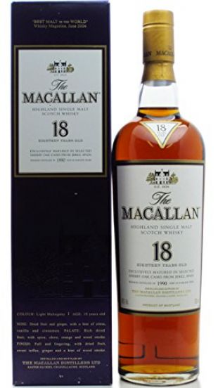 Macallan - Light Mahogany Sherry Oak - 1990 18 year old Whisky