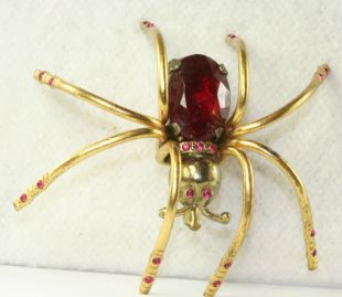 broche vintage araignée