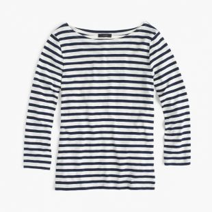 Striped boatneck T-shirt